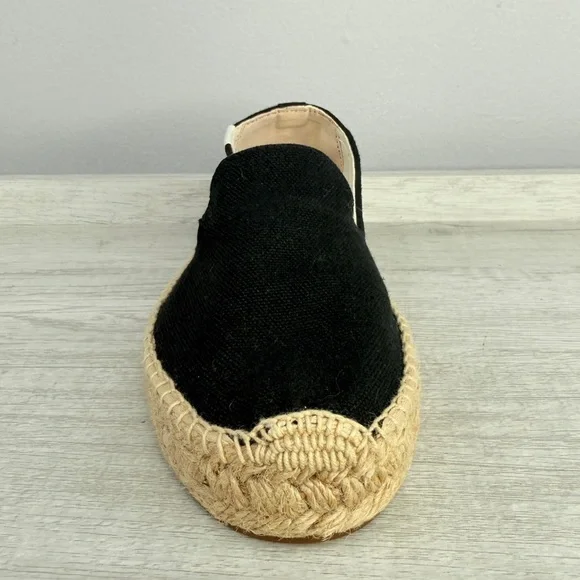Like New! Soludos Platform Smoking Slippers Black canvas Espadrilles size 6.5 - Picture 5 of 14